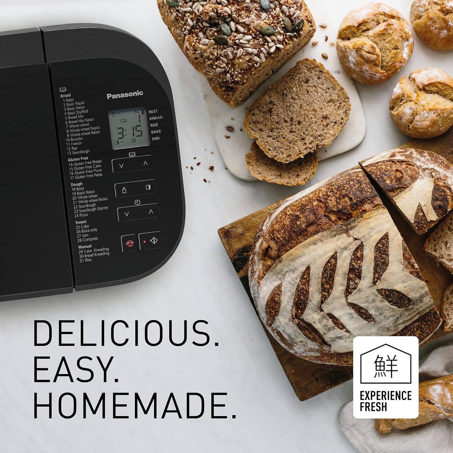 Detalle de Panasonic SD-YR2550 bread maker with 13-hour timer 🍞