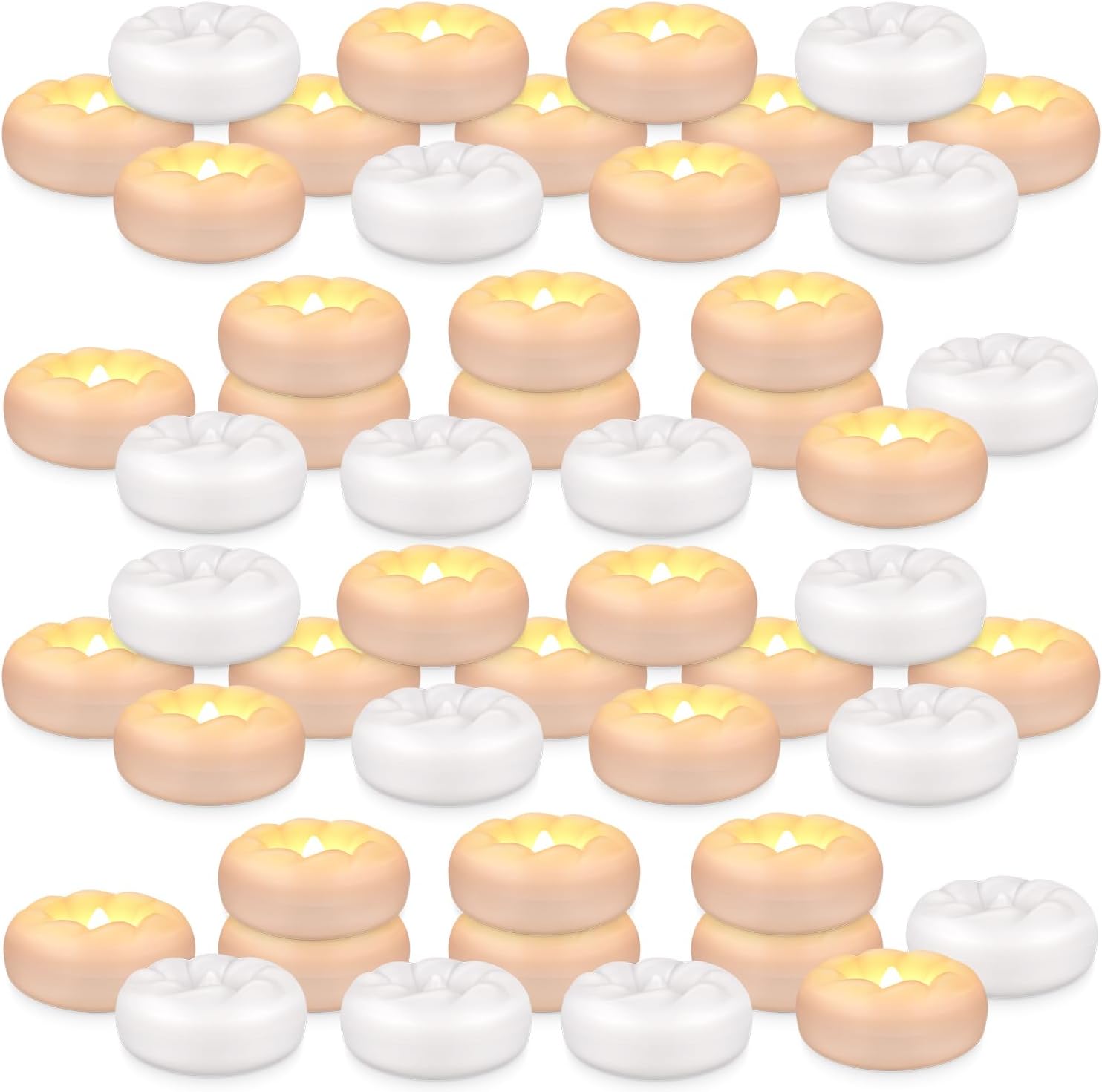 Detalle de TLNFHRPI RTY1023 Floating LED Candles, 50-Pack, Waterproof Vortex Design