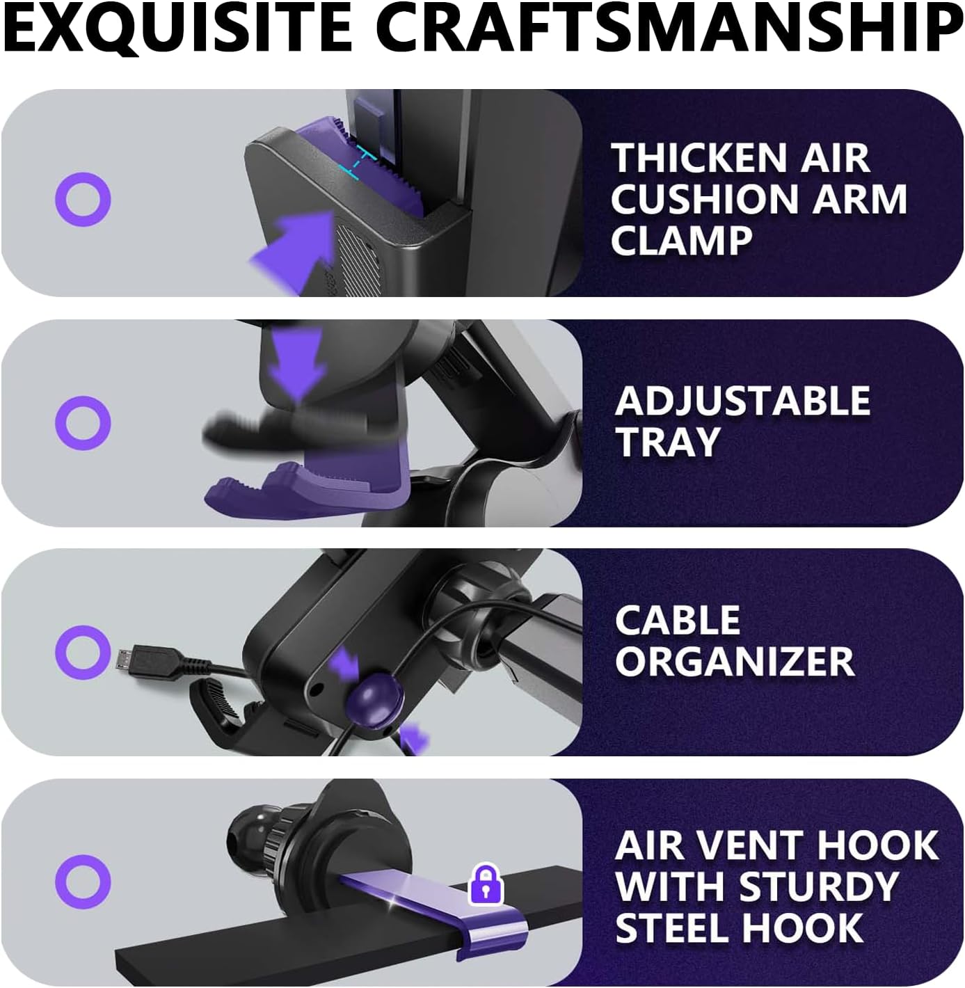 Thumbnail 6 de Mosurr car phone mount for 4.7–7-inch phones