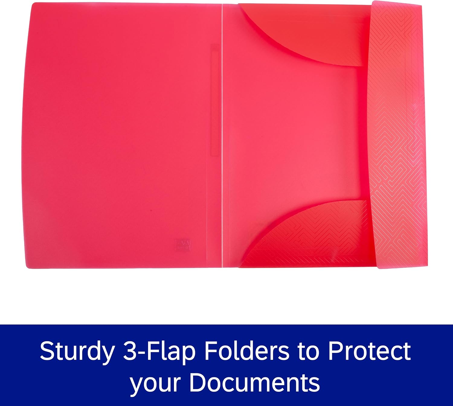 Thumbnail 1 de Oxford A4+ Plastic Wallets: 3-Flap Folders in Assorted Colours (Pack of 10)