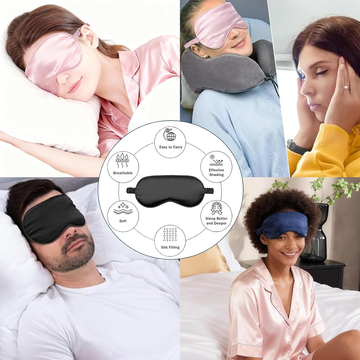 Detalle de Satin Sleep Masks 4-Pack