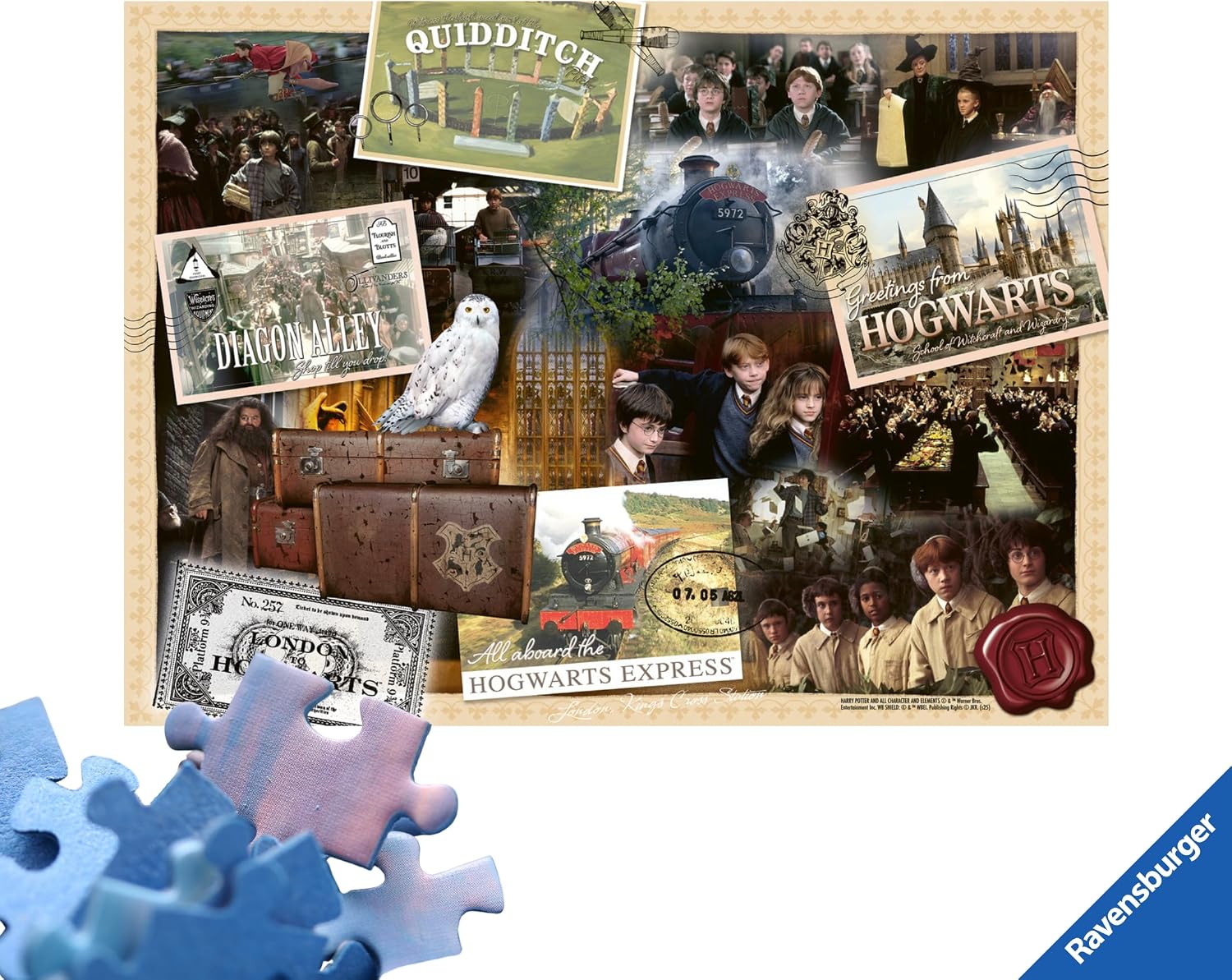 Detalle 2 de Ravensburger Puzzle Enfant 300 pièces XXL « De retour à Poudlard » (dès 9 ans) 12004140