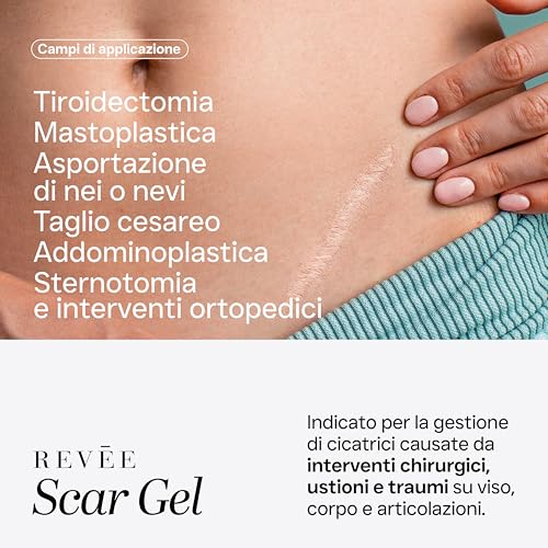 Detalle de REVÉE Scar Gel 20g: Gel a 100% silicone per cicatrici chirurgiche e traumi