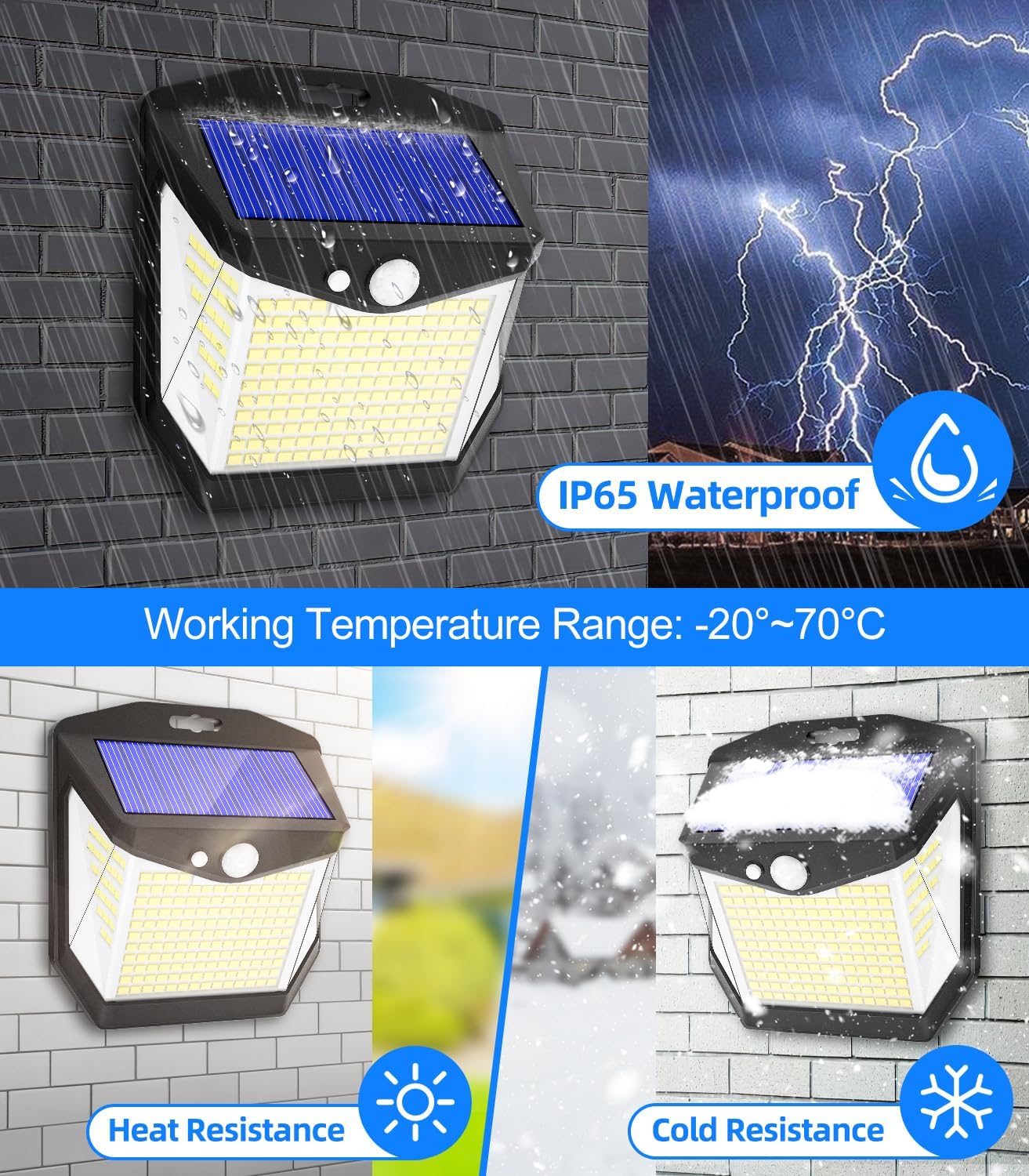 Detalle 2 de Solar Security Lights 248 LED, 4 Pack