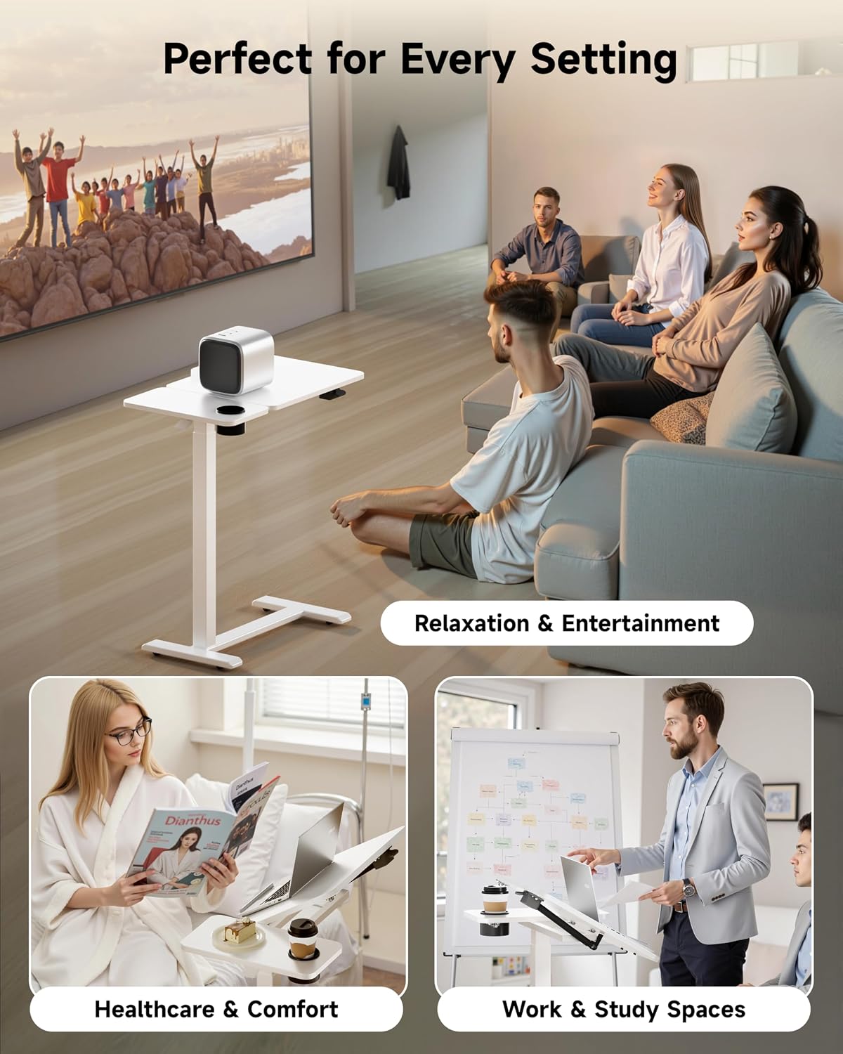 Thumbnail 6 de BIZUM DM5050W2716WS Overbed Table with Tilt Top and Pneumatic Height Adjustment