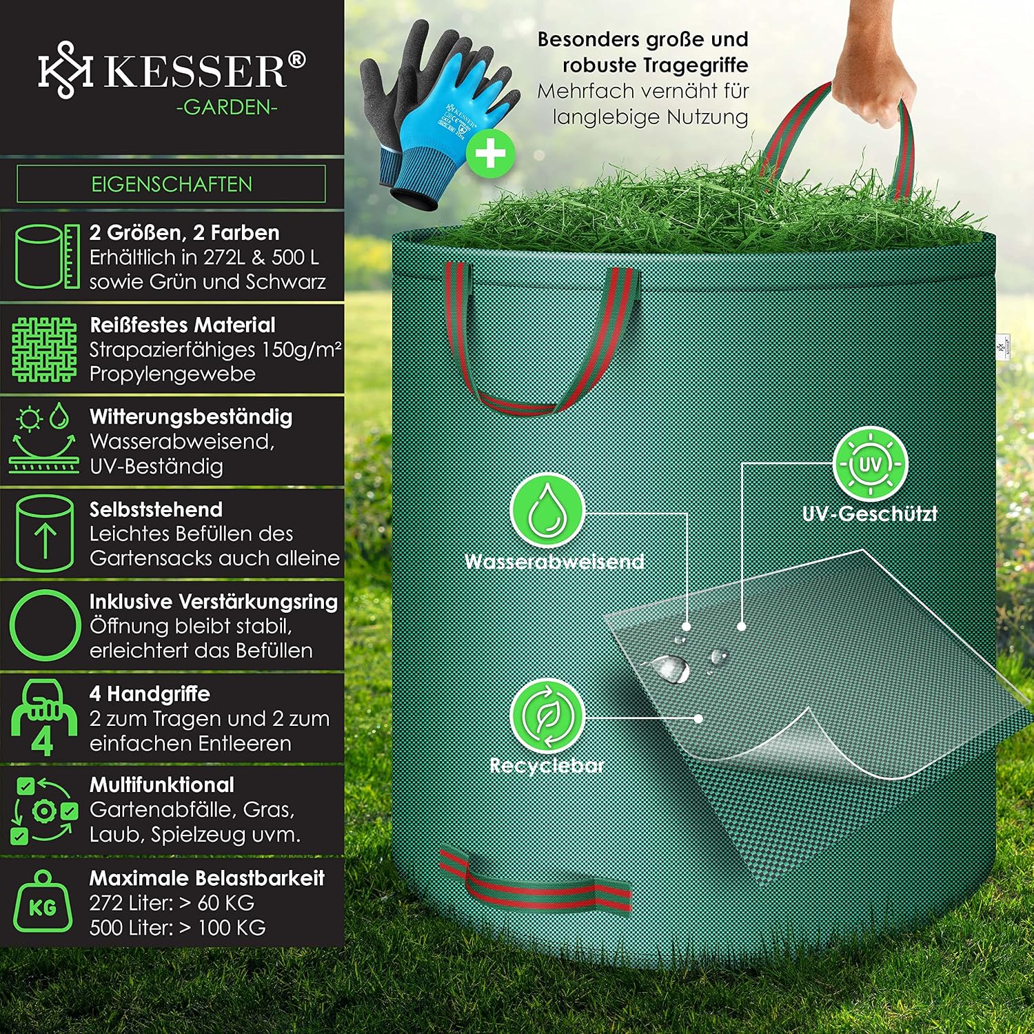 Thumbnail 1 de KESSER® Set de sacos de jardín, 9 pcs