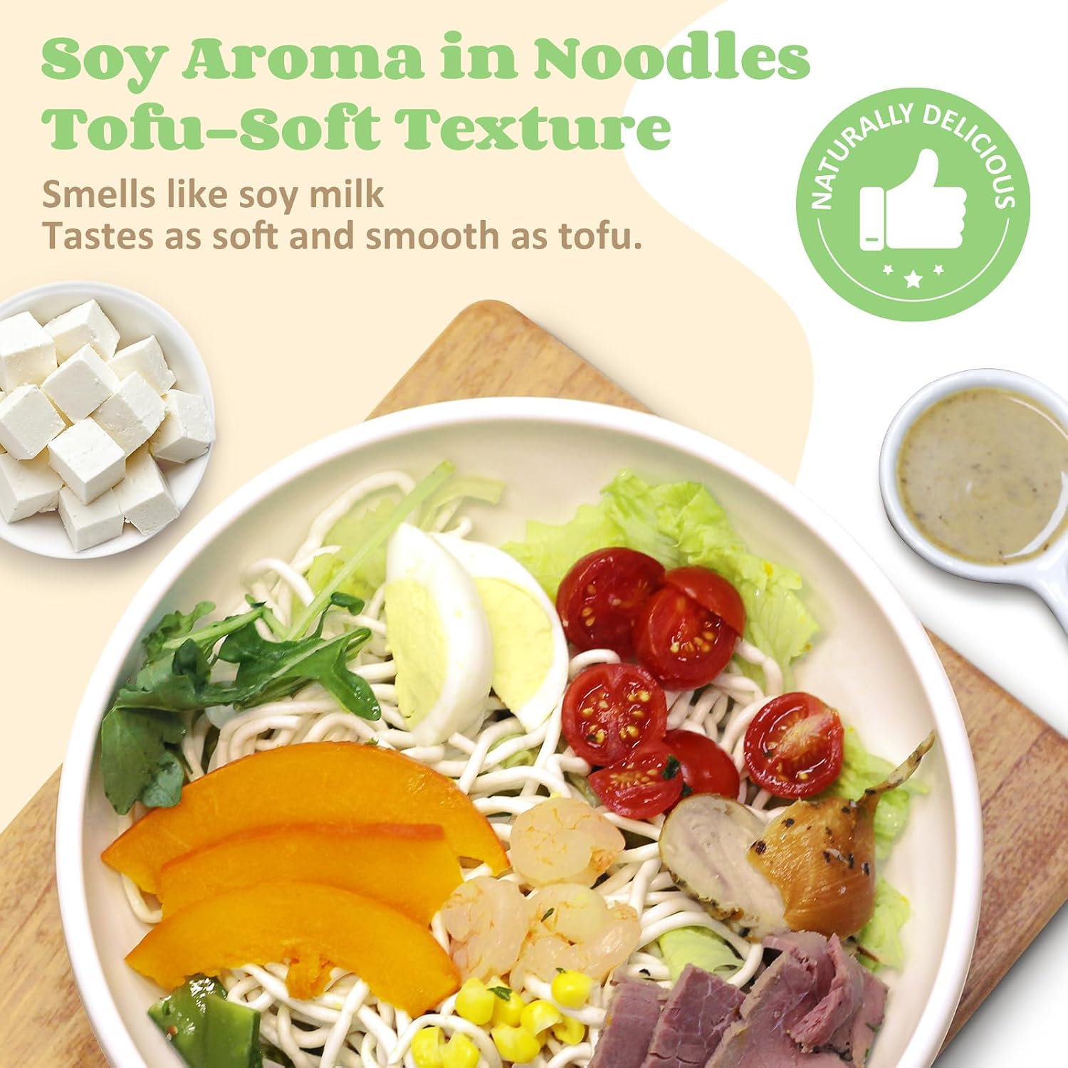 Detalle de HealSpot Tofu Noodles, Ready-to-Eat Soy Ramen, 11g Protein, 4g Net Carbs