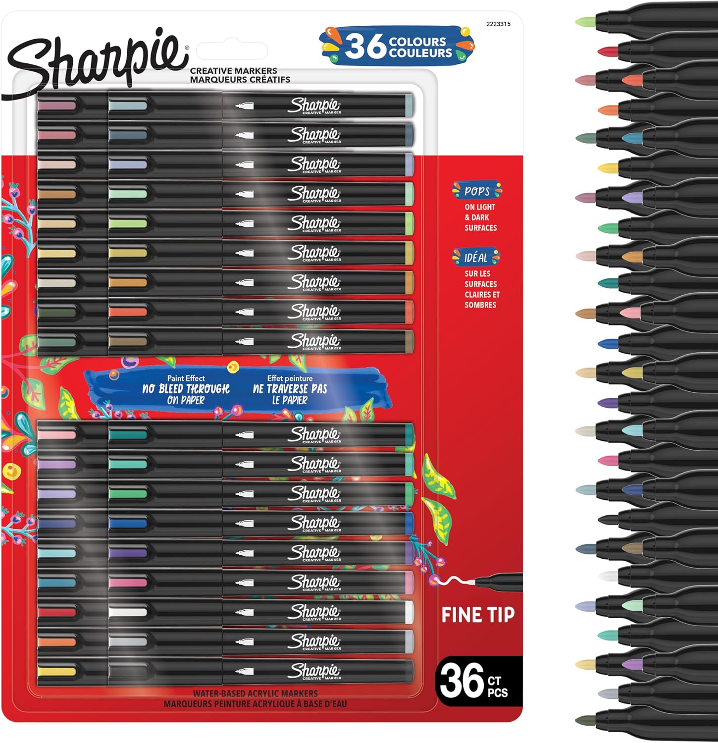 Detalle de Sharpie Creative Marker – Lot de 36 marqueurs de peinture acrylique à base d'eau
