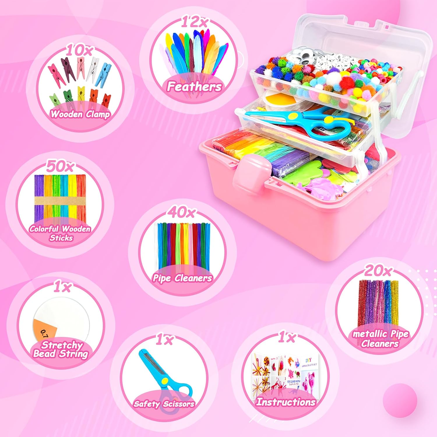 Thumbnail 1 de 3000 Arts and Crafts Supplies Kit