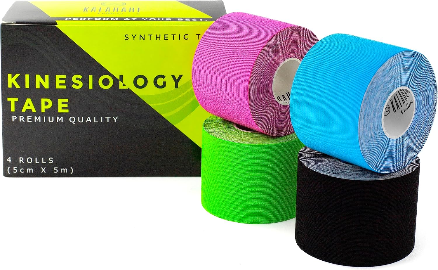 Detalle de KALAHARI 4 wellness KINESIOLOGY TAPE, rayon tape 5 cm x 5 m, 4 rollen