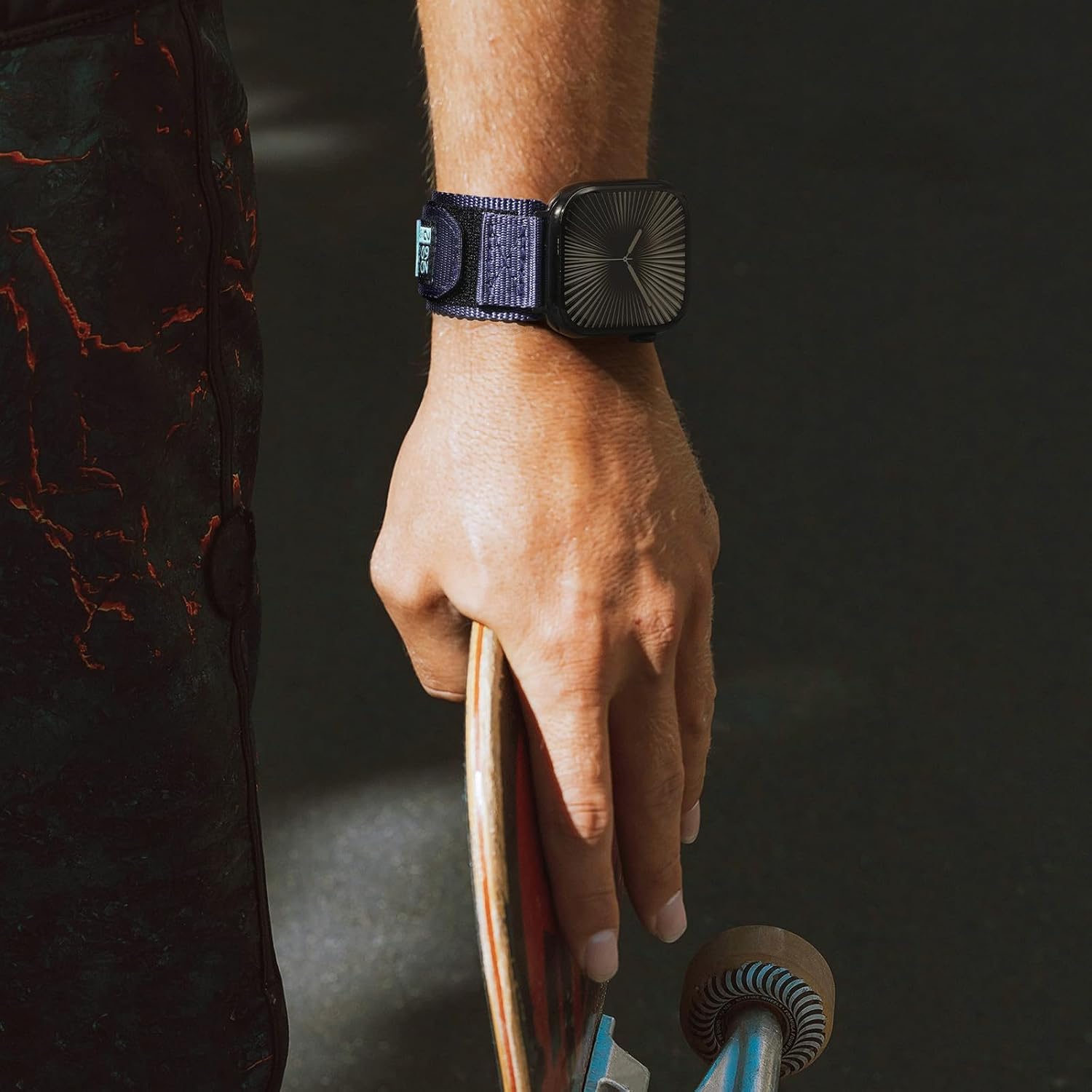 Thumbnail 6 de Nereides Nylon Sport Replacement Strap for Apple Watch – 46/45/44/49mm, Blue (Size L, 6.3–8.3 in / 160–210mm)