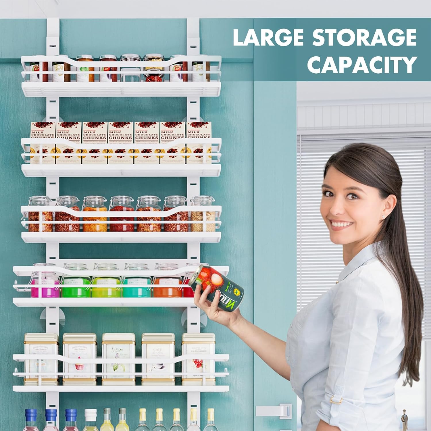 Thumbnail 6 de Eastherry 9-Tier Over The Door Pantry Organizer with Adjustable Baskets