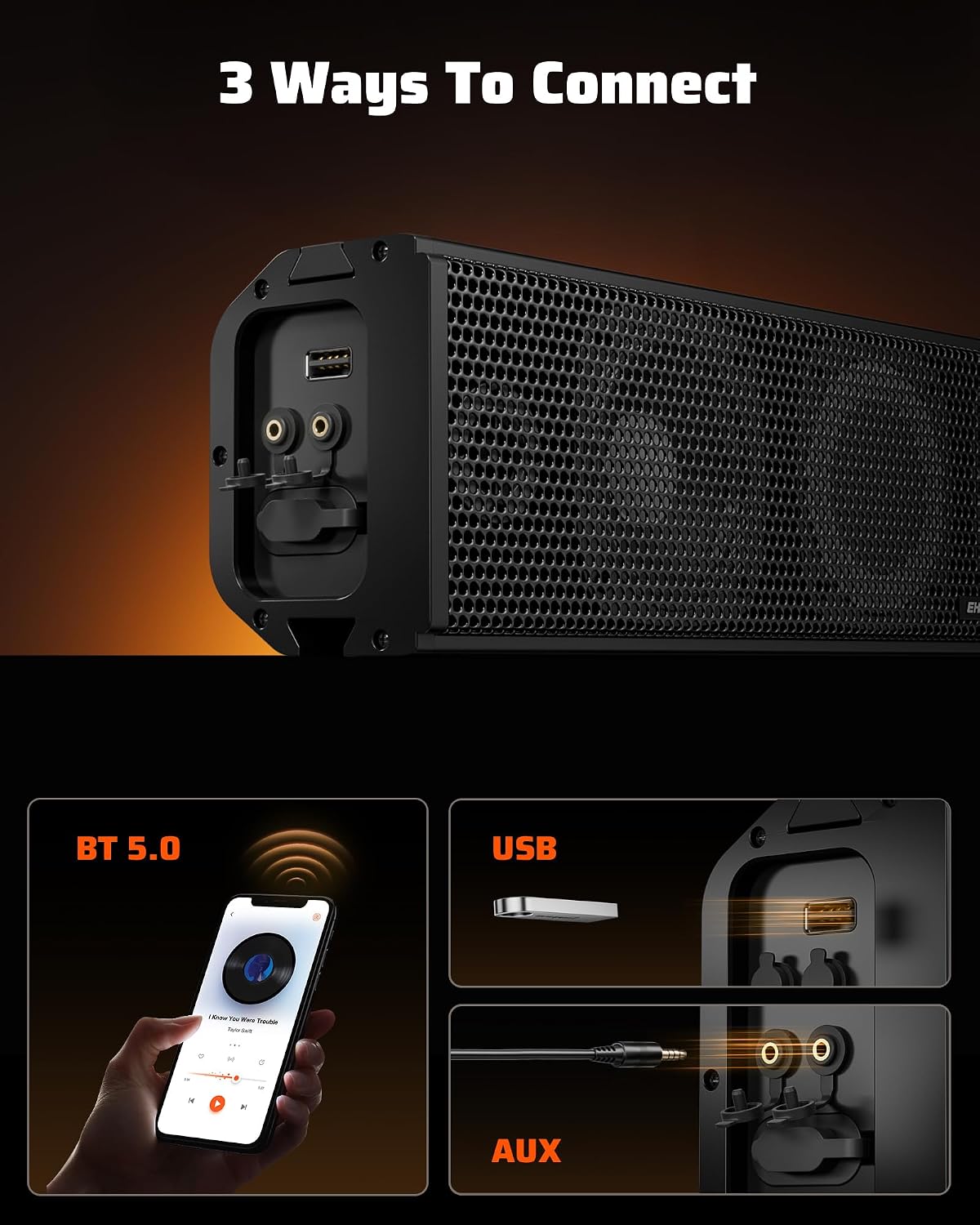 Thumbnail 5 de Ehaho 25 Inch UTV Sound Bar
