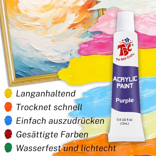 Thumbnail 2 de TBC The Best Crafts Pintura Acrílica 24 tubos 🎨