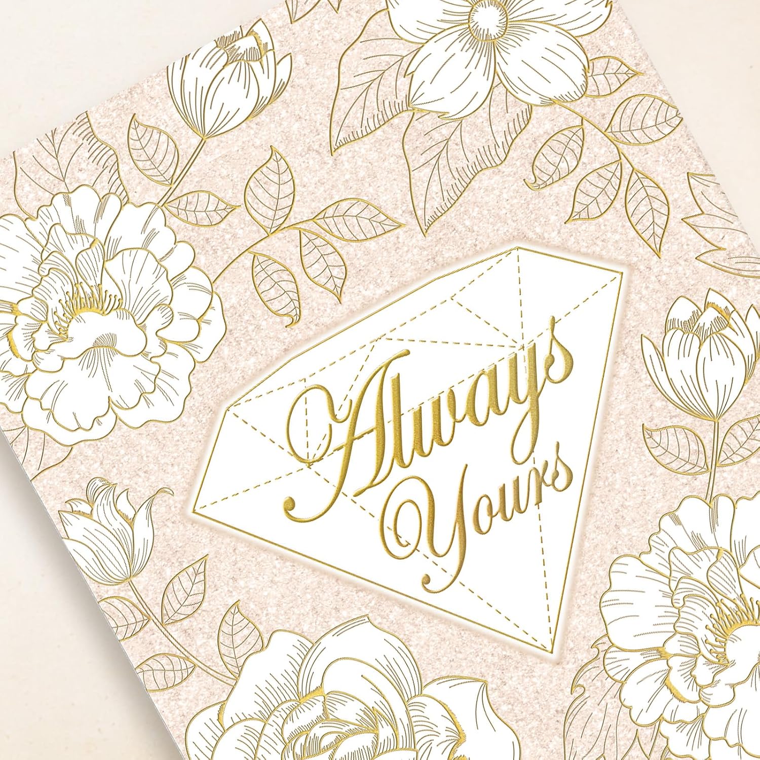 Thumbnail 2 de FLYAB Anniversary Card for Wife, 5.5 x 8-Inch Gold-Foil Floral Design