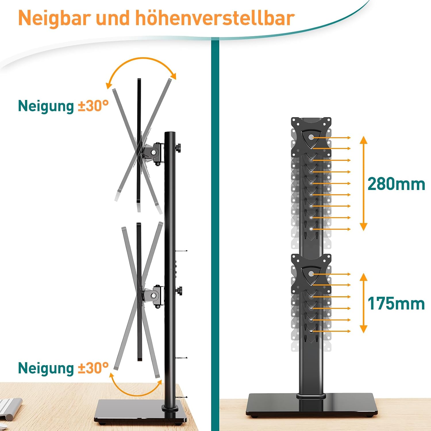 Detalle 2 de ELIVED Dual Monitor Ständer für 32 Zoll