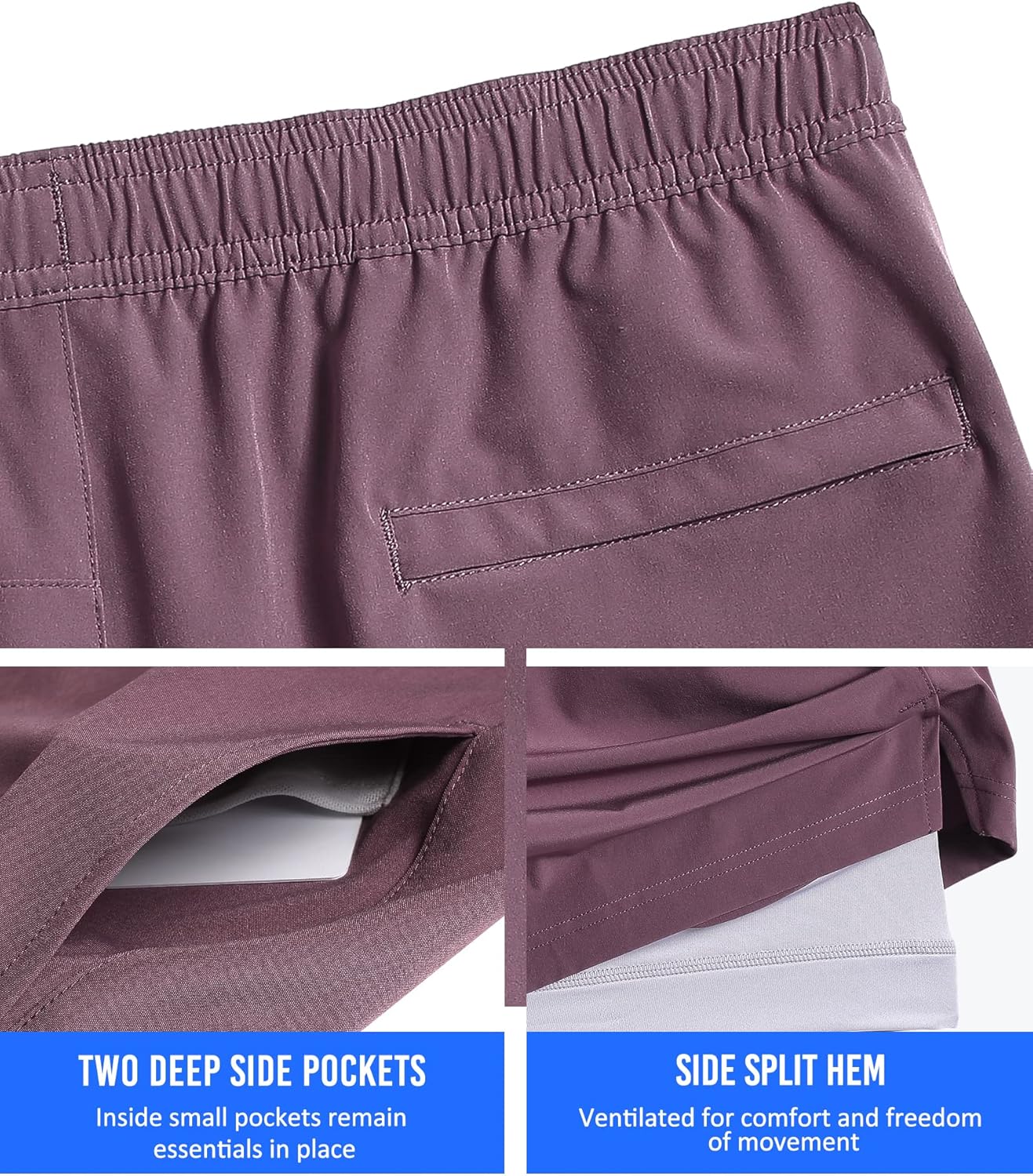 Thumbnail 5 de maamgic Mens 5" Gym Running Shorts