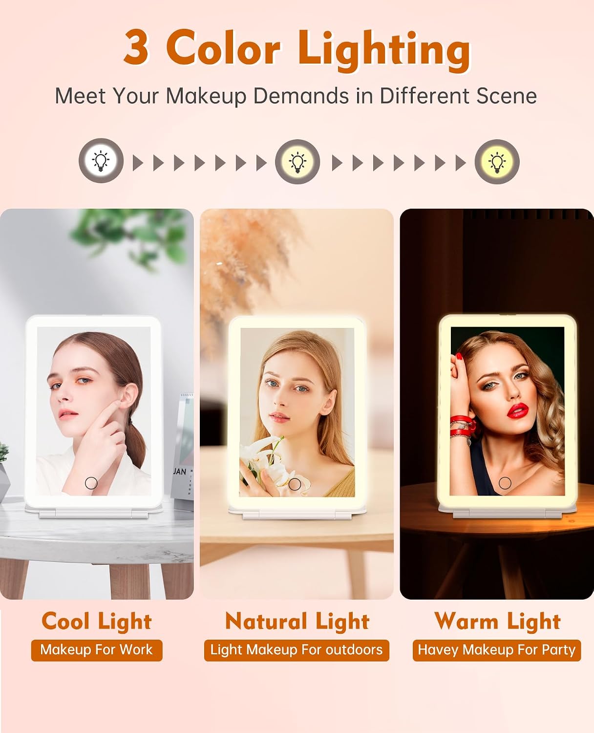 Thumbnail 4 de FUNTOUCH Rechargeable Travel Makeup Mirror 2000mAh ๐
