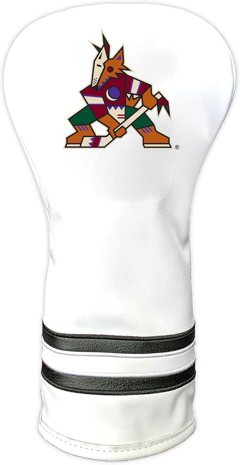 Detalle de Team Golf NHL White Vintage Driver Headcover (Form-Fitting Design, Retro Logo)
