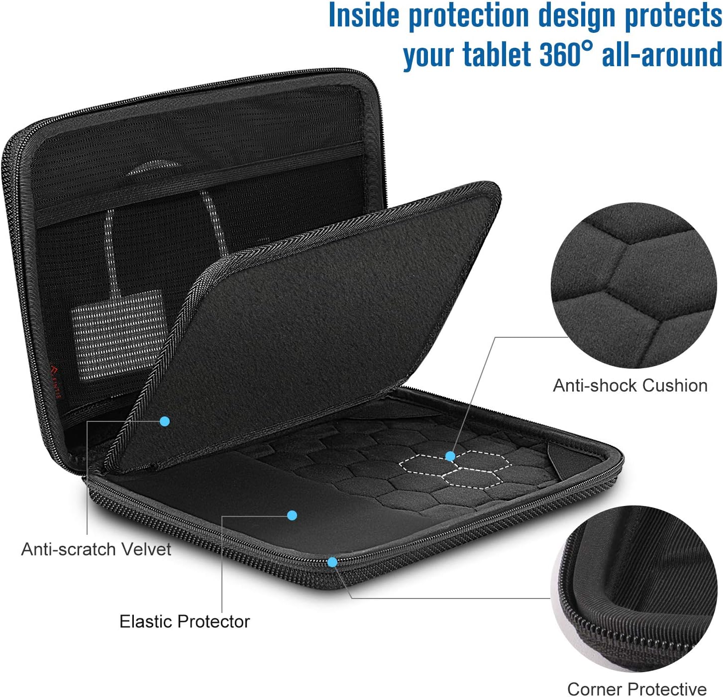 Thumbnail 3 de FINTIE FINPAC Tasche Hülle für 11 Zoll iPad Air/Pro & weitere Tablets – mit Organizer für Zubehör