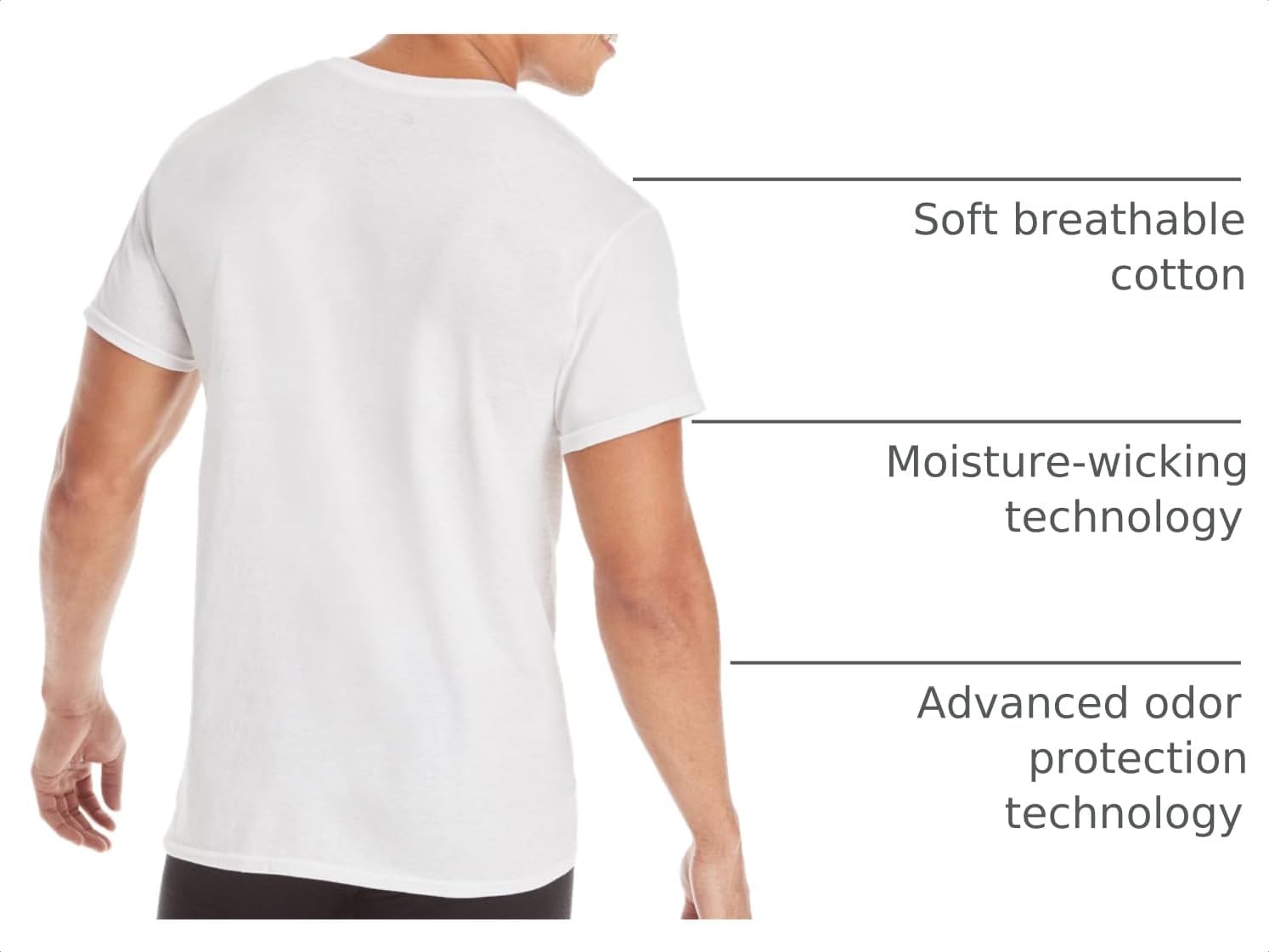 Detalle 2 de Hanes Men's Undershirt Packs: Stay-Tucked Soft Cotton, Classic Fit
