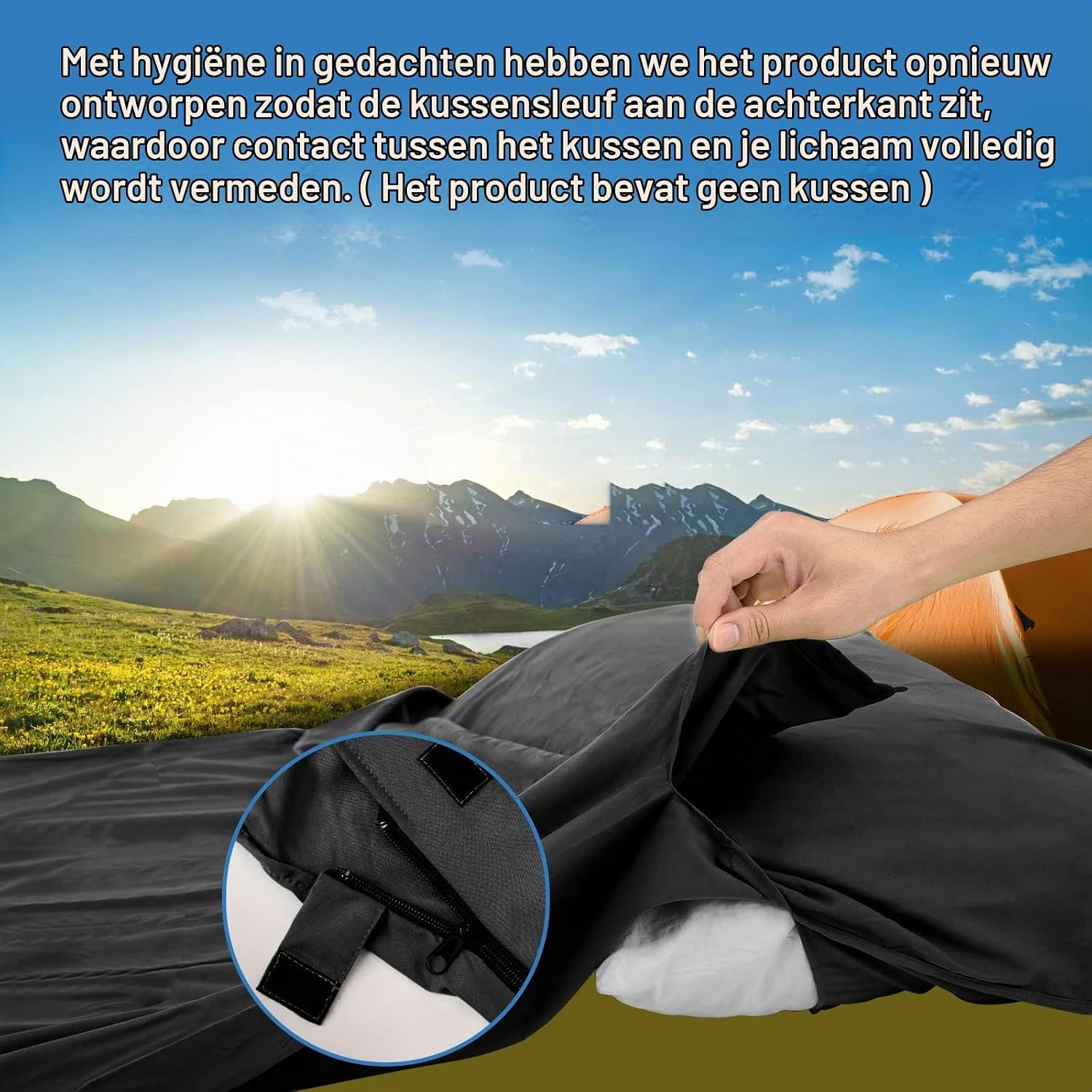 Detalle de JAICOM JCMGZD03 lakenzak van polyester, 220 x 90 cm met tweewegrits
