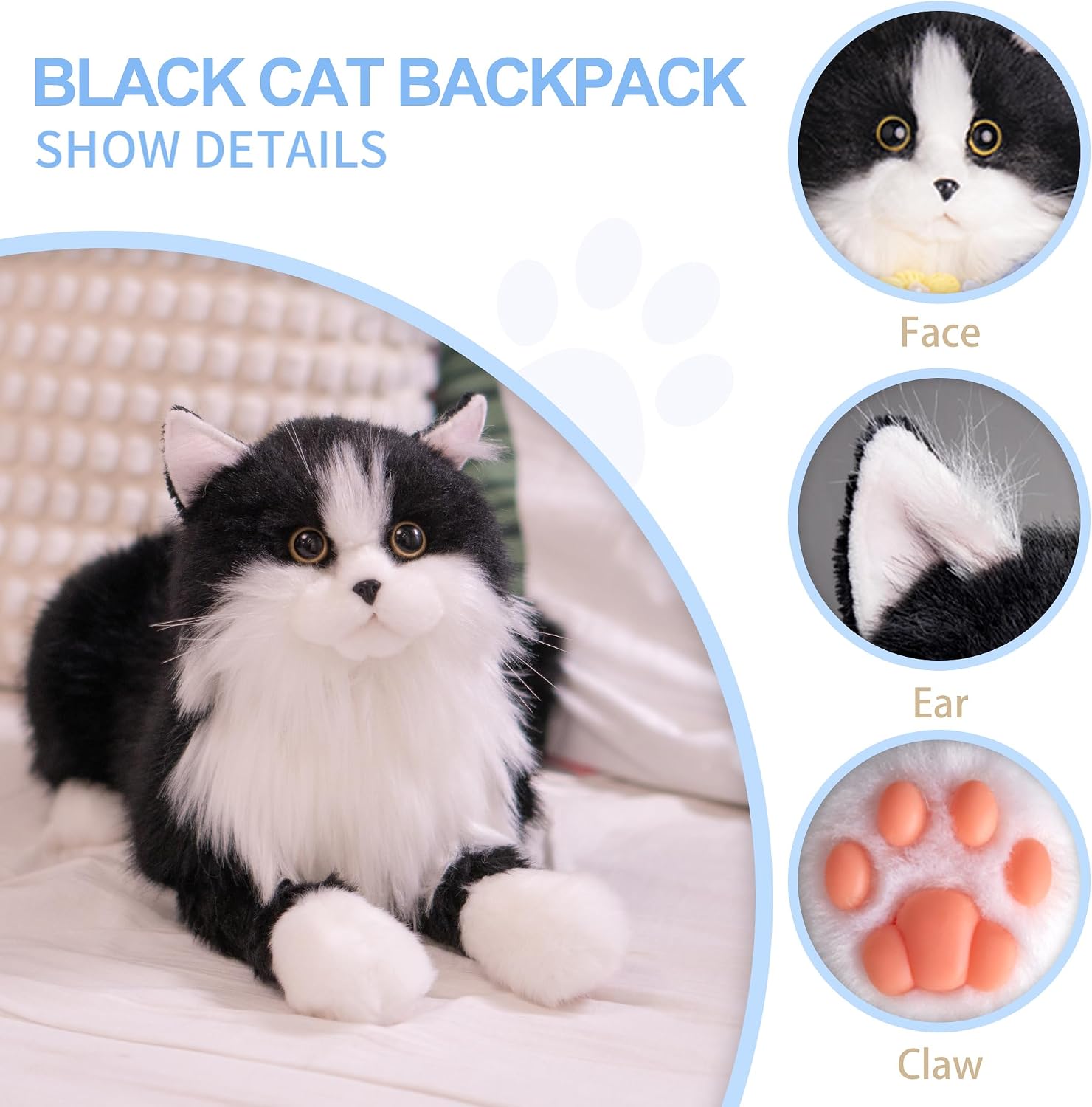 Thumbnail 2 de Chongker Lifelike Cat Plush Toy