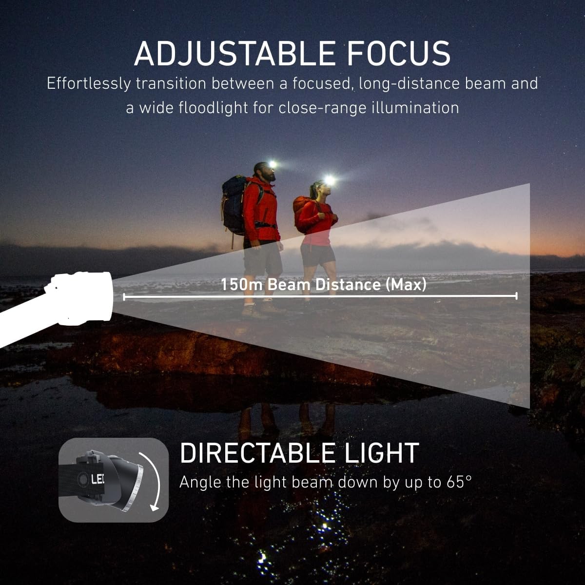 Thumbnail 3 de Ledlenser H8R Headlamp LED – rechargeable 600 lumen headtorch with Advanced Focus System