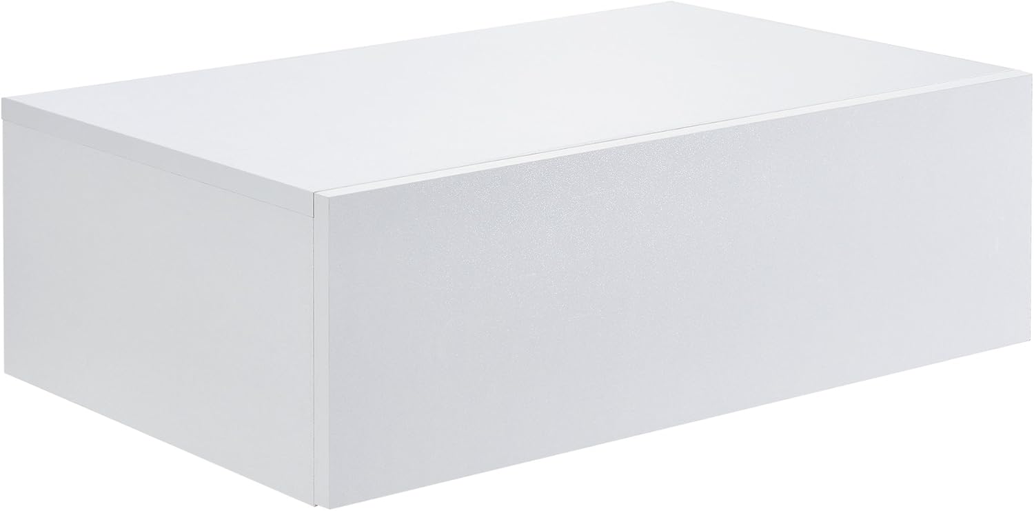 Thumbnail 5 de [en.casa] 2 étagères murales blanches laquées avec 2 tiroirs, 46 x 30 x 15 cm