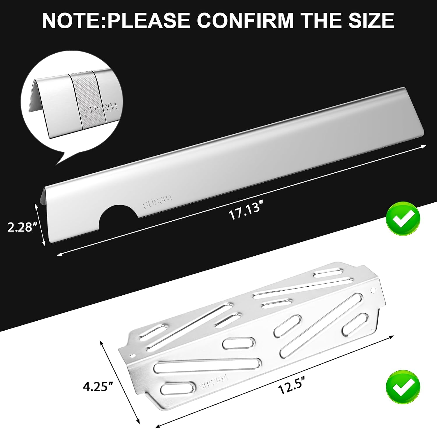 Detalle de Uniflasy Flavorizer Bars for Weber Genesis II 400 Series, 17-Gauge Stainless Steel