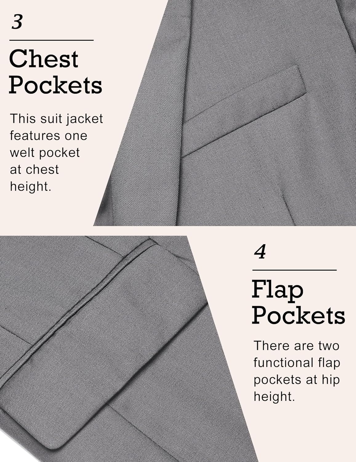 Thumbnail 4 de COOFANDY Men’s One-Button Sport Coat Casual Blazer Jacket