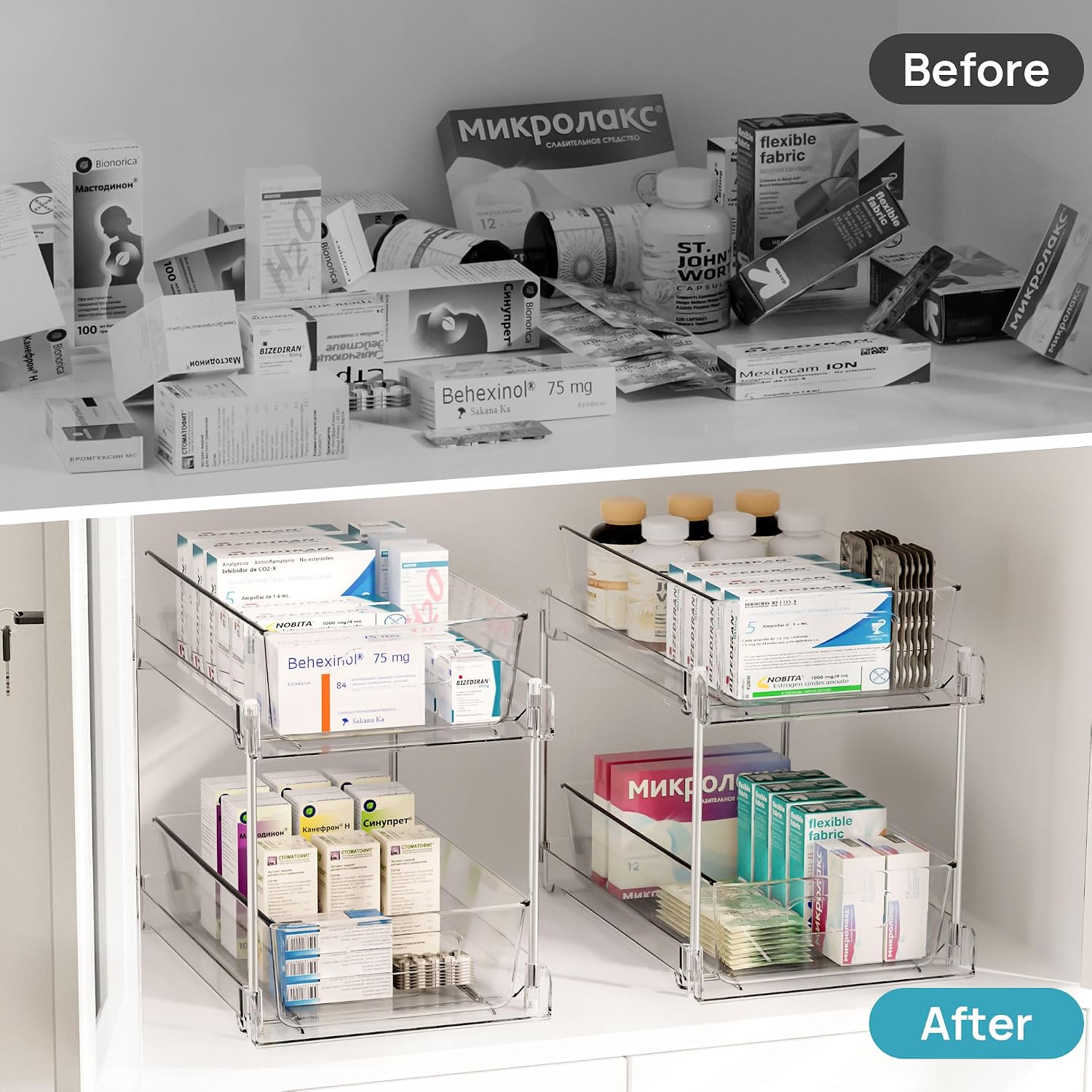 Thumbnail 5 de Vtopmart 2 Tier Bathroom Storage Organizer, 2 Pack