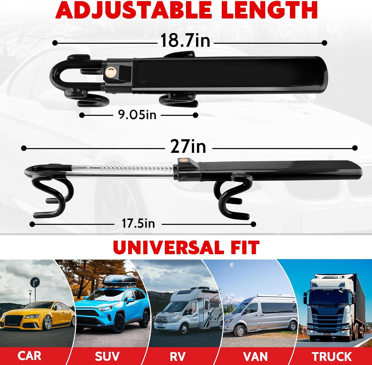 Thumbnail 6 de Tevlaphee Steering Wheel Lock 3 keys ๐