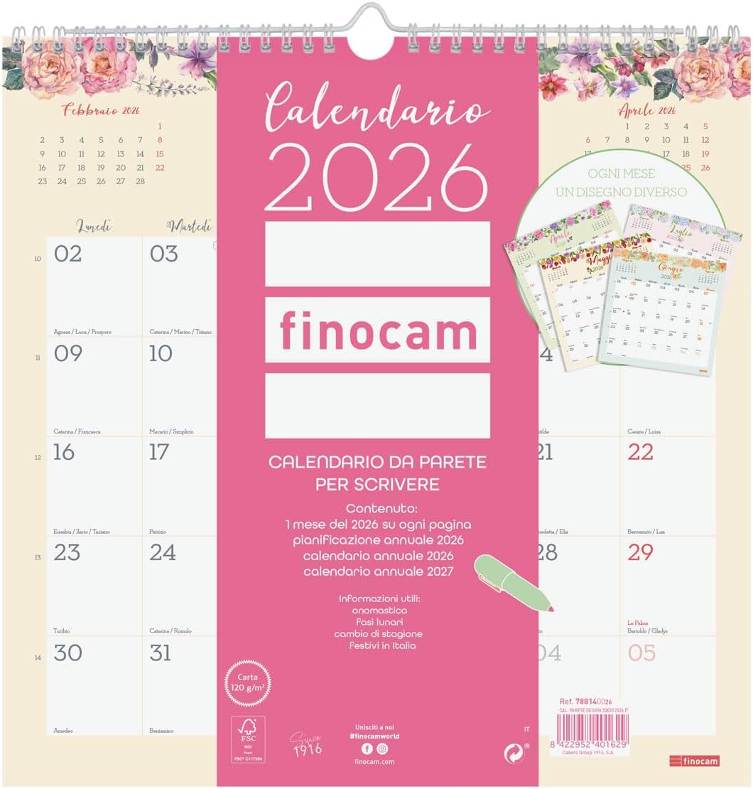 Detalle 2 de Finocam Calendario da parete 2026 12 mesi