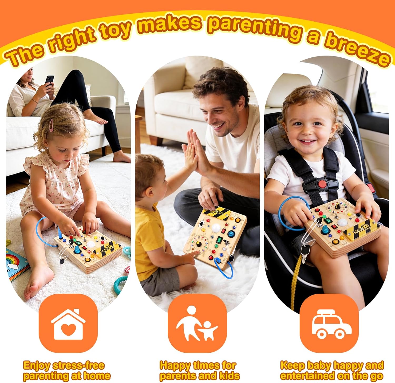 Thumbnail 5 de Grarain Busy Board for Toddlers 6.7in