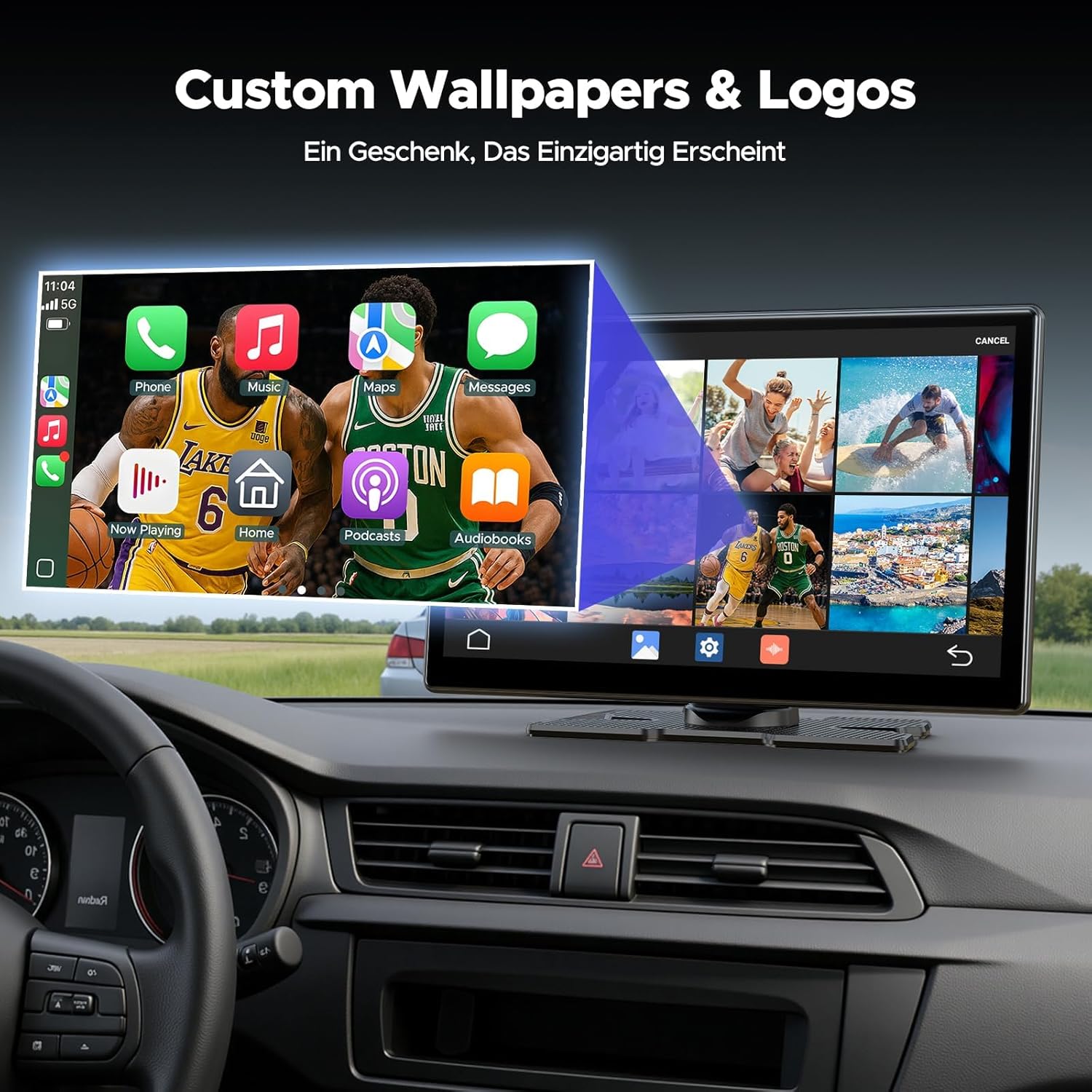 Thumbnail 5 de Volam schermo CarPlay 9 pollici per auto