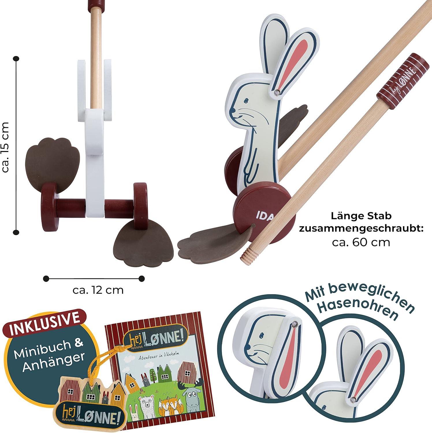 Thumbnail 1 de HEJ LØNNE Ida Schiebefigur aus Holz 12x12