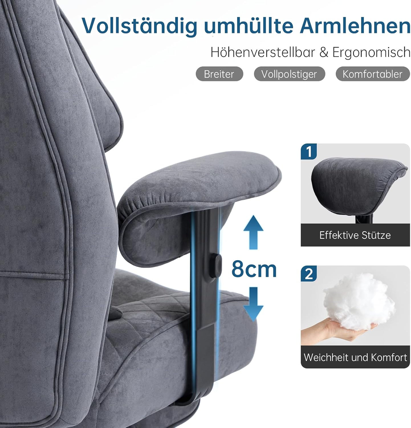 Thumbnail 6 de Asukale Ergonomischer Bürostuhl 200kg