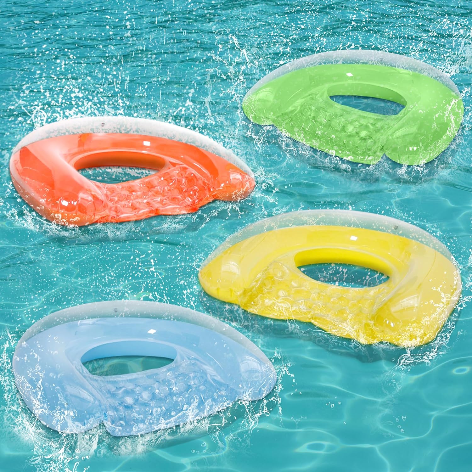 Detalle de 4-Pack U-Shaped Inflatable Pool Chair Floats for Adults (52" x 38") by PuppyuWill