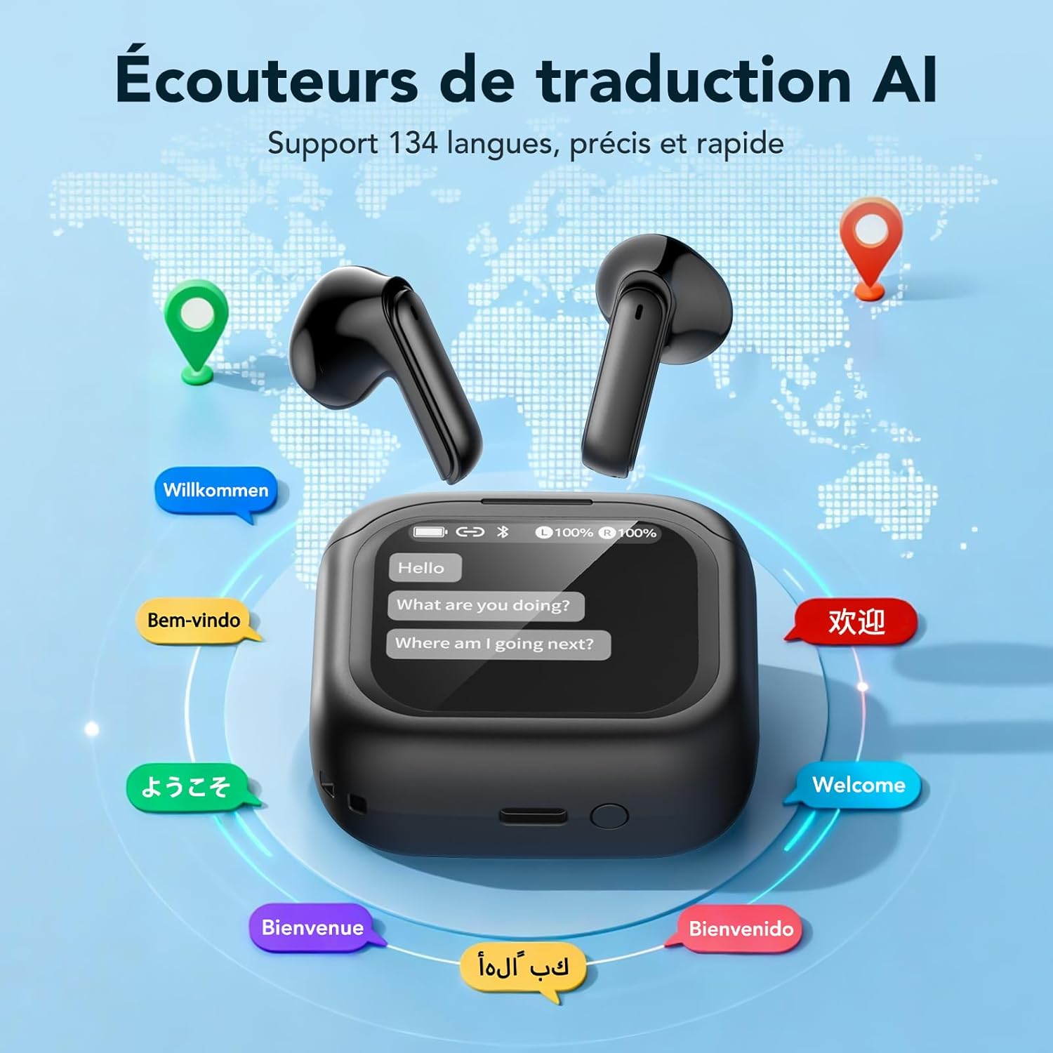 Detalle 2 de MS103 AI écouteur traducteur 135 langues