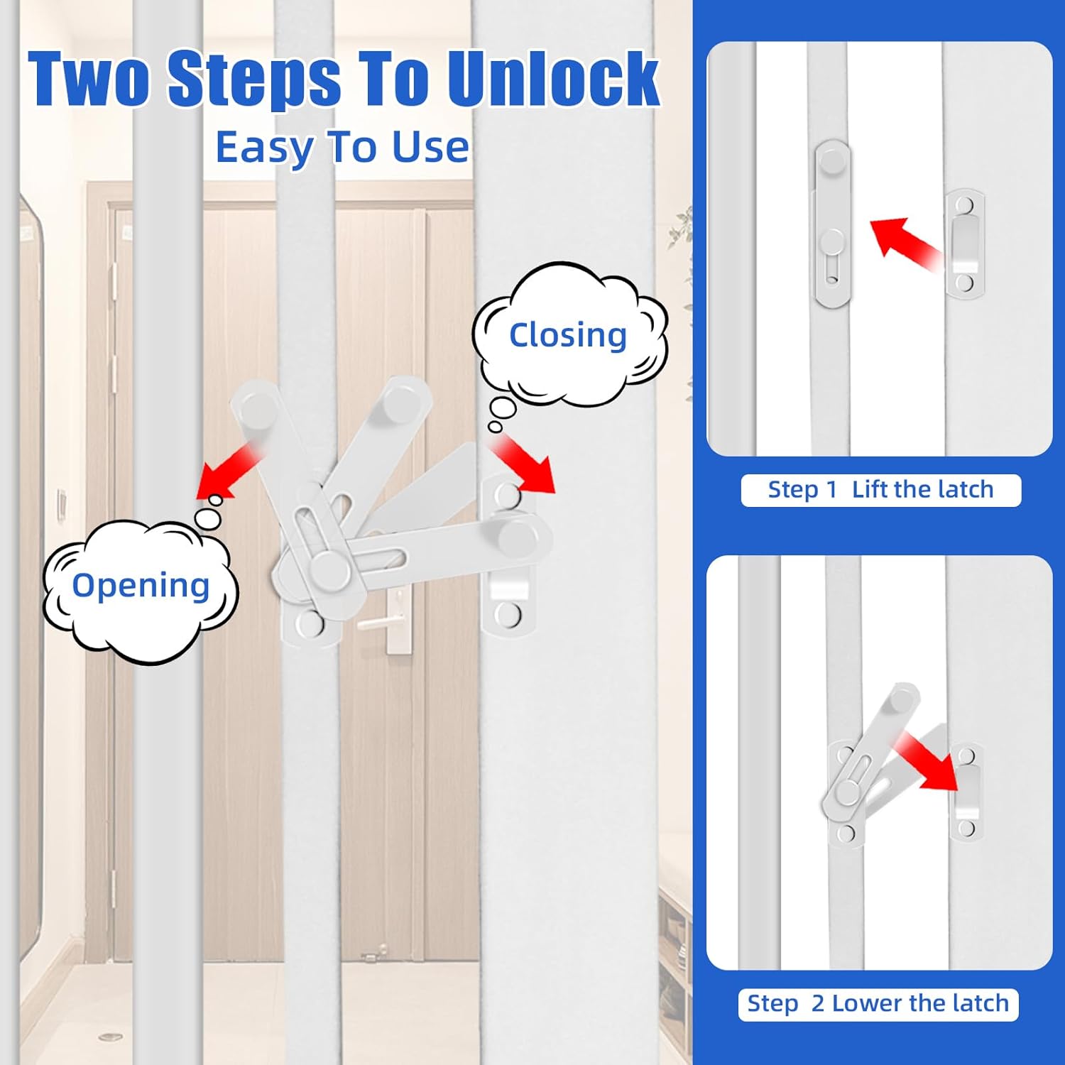 Detalle 2 de SHYUJAJIE Pet Gate, 55-Inch