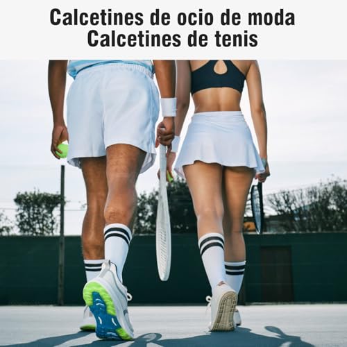 Detalle 2 de Smart Sir pack de 4 calcetines deportivos de algodón (hombre y mujer), blancos para tenis y uso diario