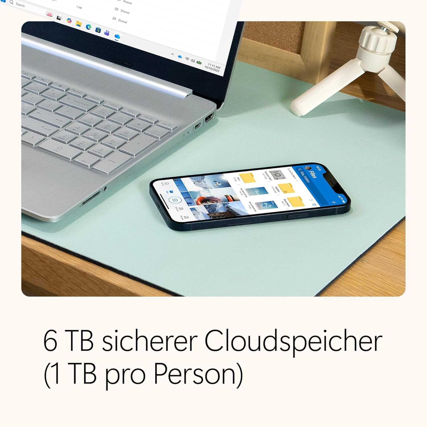 Detalle de Microsoft 365 Family – 1 Jahr, bis zu 6 Personen, KI-gestützte Apps & umfangreicher Cloudspeicher