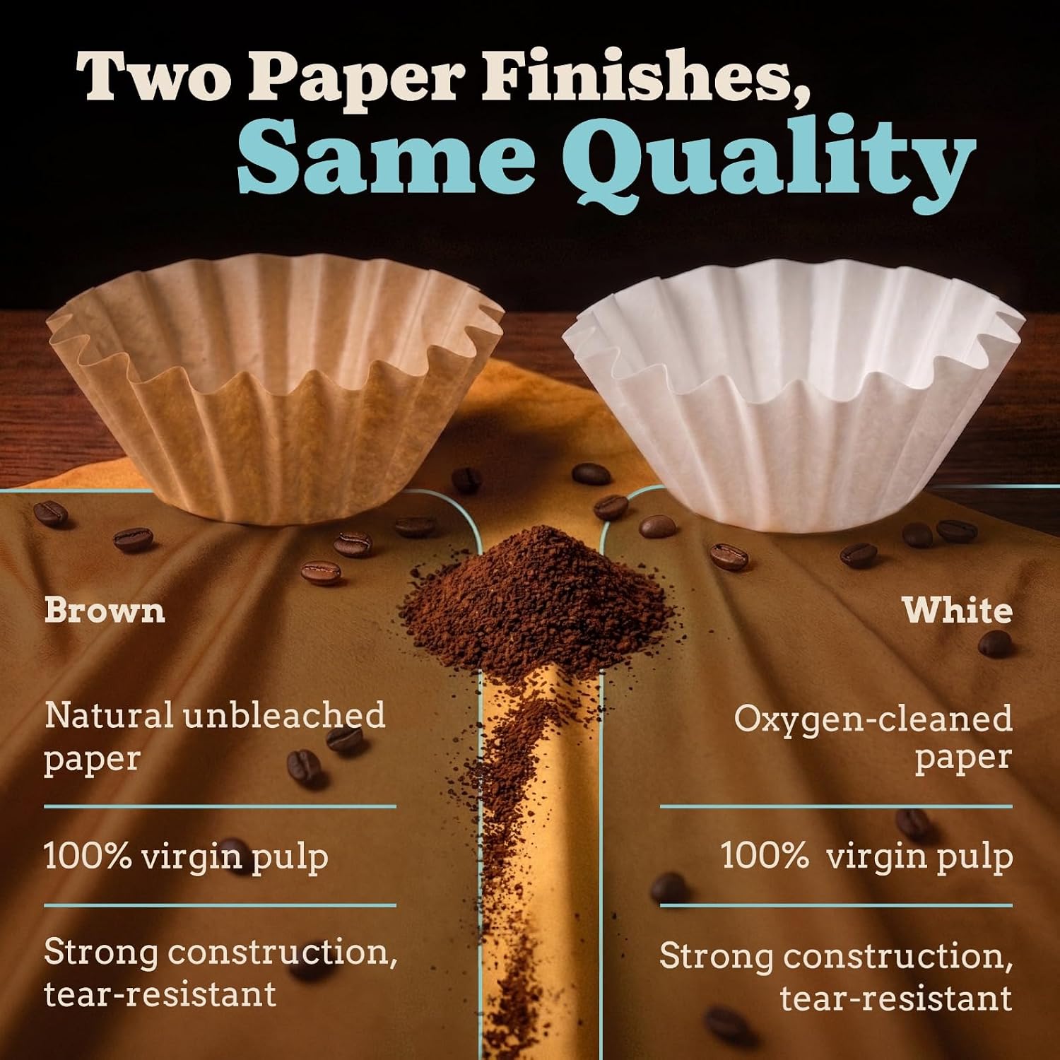 Thumbnail 3 de 8-12 Cup Basket Coffee Filters (Natural Unbleached, 200) by Rupert and Jeoffrey's Trading Co.