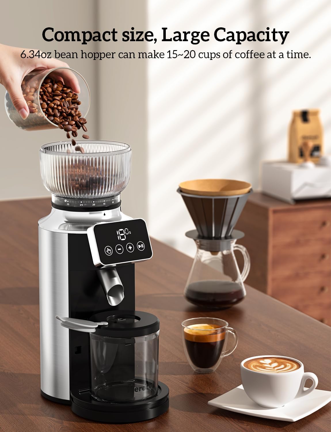 Detalle de Neretva coffee grinder, stainless steel