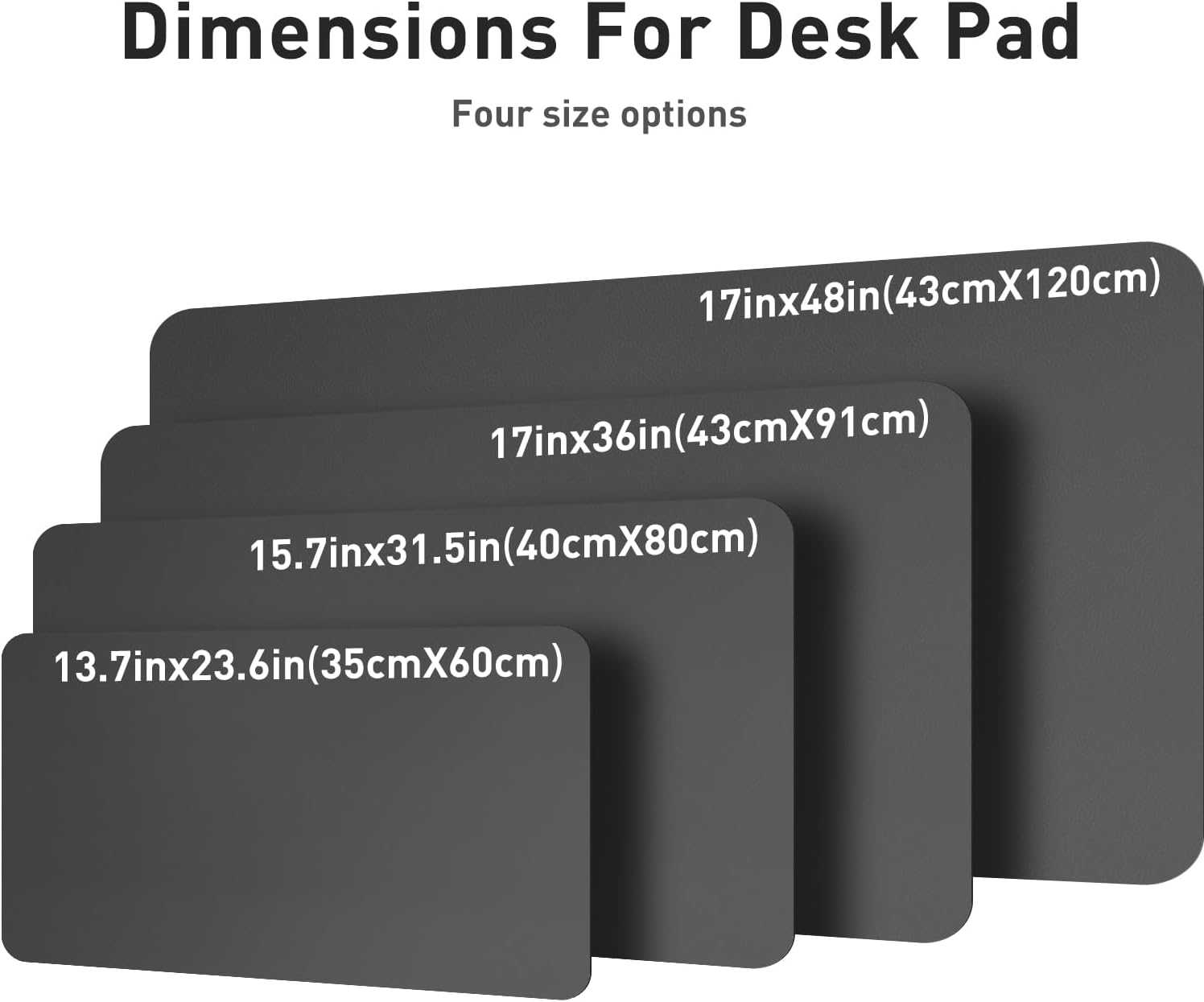 Thumbnail 2 de Leather desk mat 80 x 40 cm, grey
