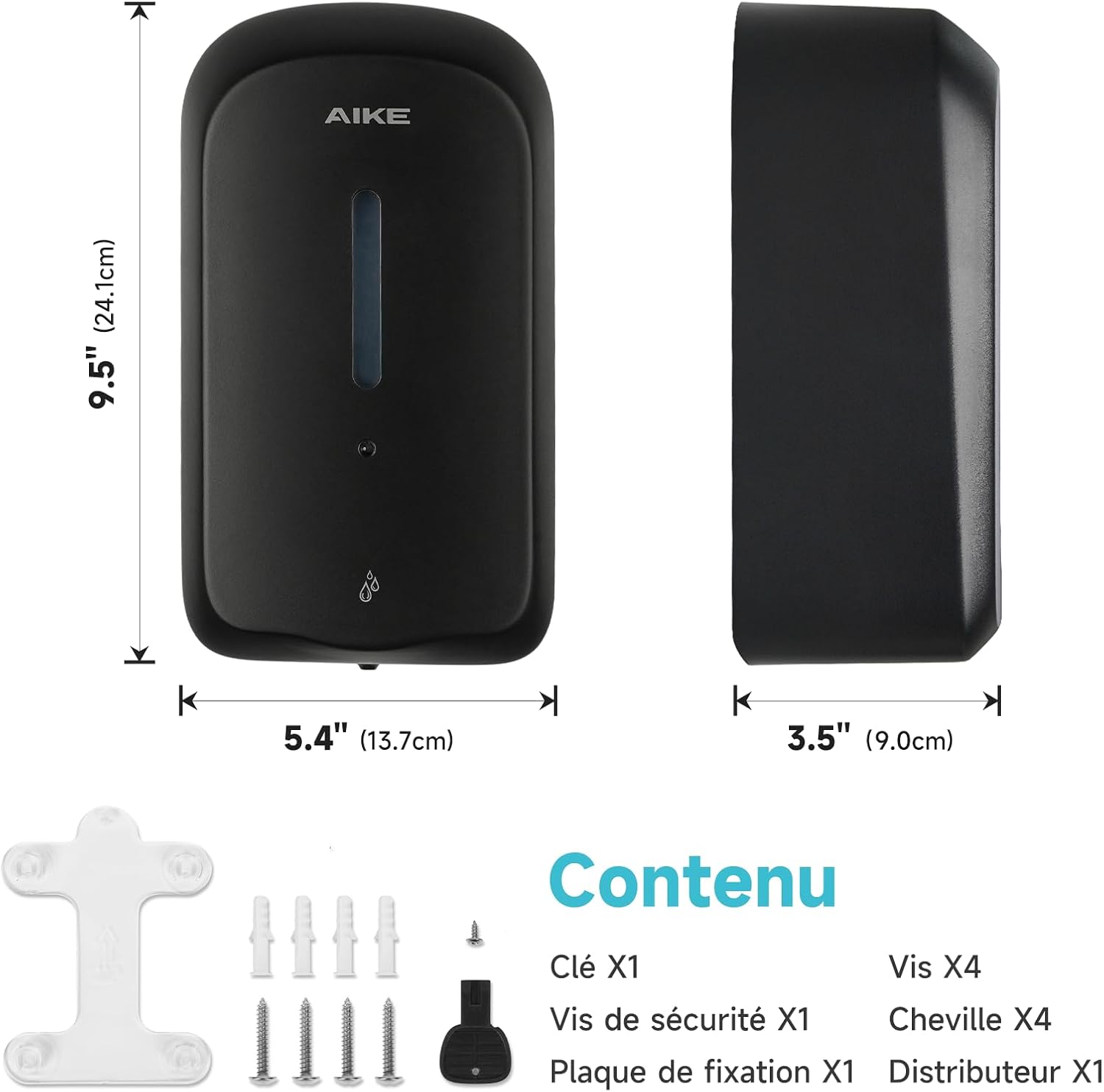 Detalle 2 de AIKE Distributeur de savon automatique 1000 ml