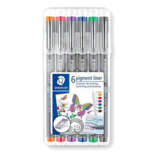 Detalle de Staedtler 308 02-9 rotulador punta fina 0,3 mm — paquete 6 🎨