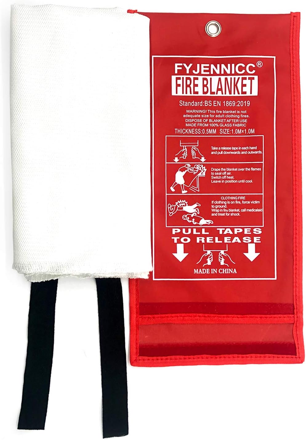 Detalle 2 de FYJENNICC Fire Blanket 39.3×39.3 Inches