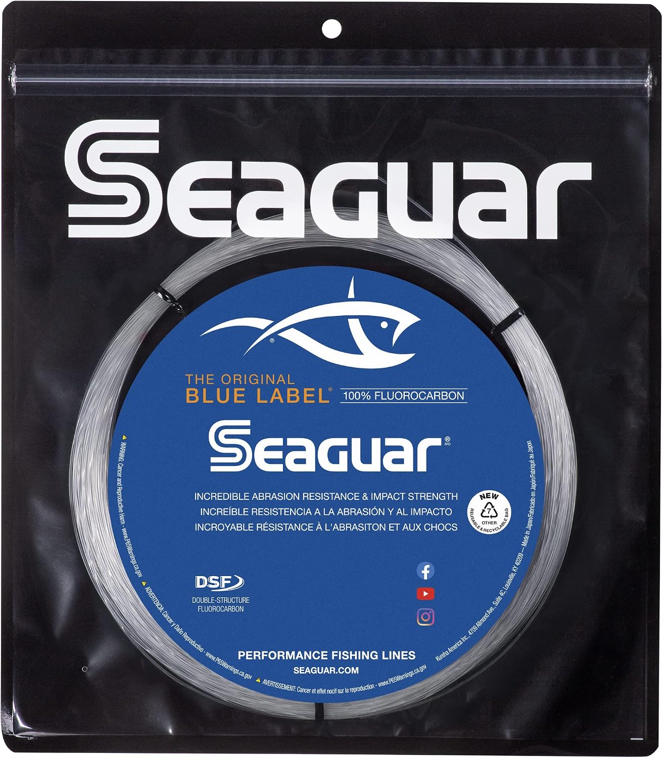 Detalle de Seaguar Blue Label Big Game, żyłka fluorocarbonowa 30 m, 200 lb